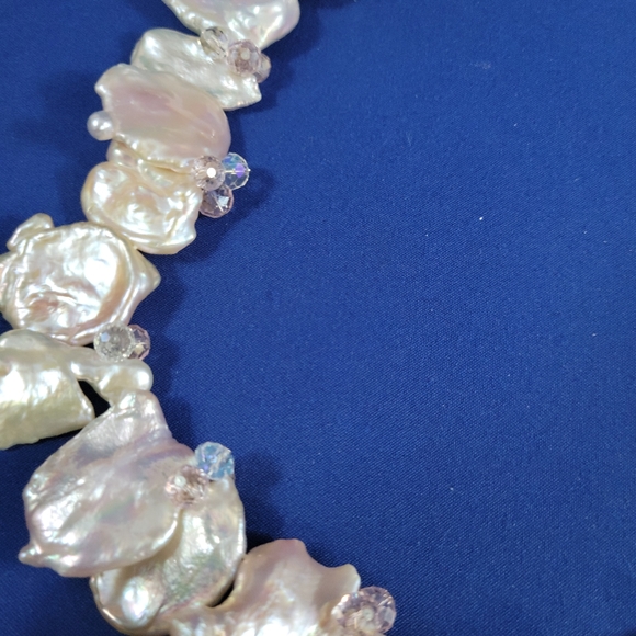 STACKABLE FRESHWATER FLAT PECON KESHI PERL 16" ADJUSTABLE - Picture 3 of 3